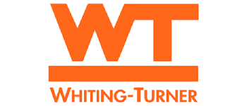 A green and orange logo for whiting-turner.