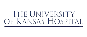 A green background with the university of kansas hospital logo.