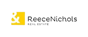 A green background with the words reecenichols real estate written in black.