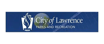 A city of lawrence parks and recreation logo.