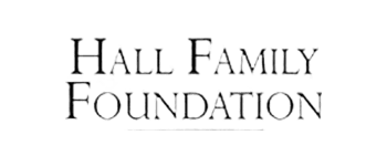 A green background with the words " hall family foundation ".